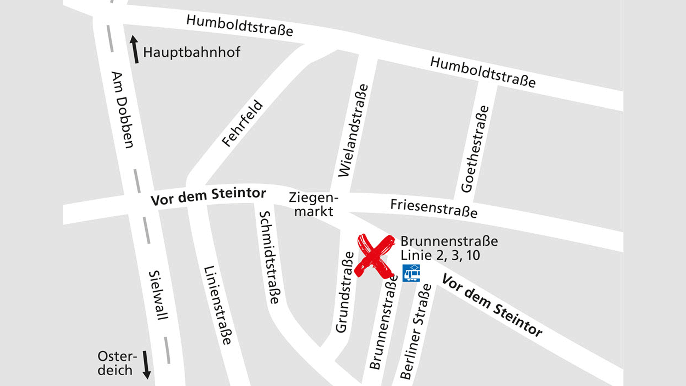 Lageplan des Alnatura Super Natur Marktes in Bremen Steintorviertel