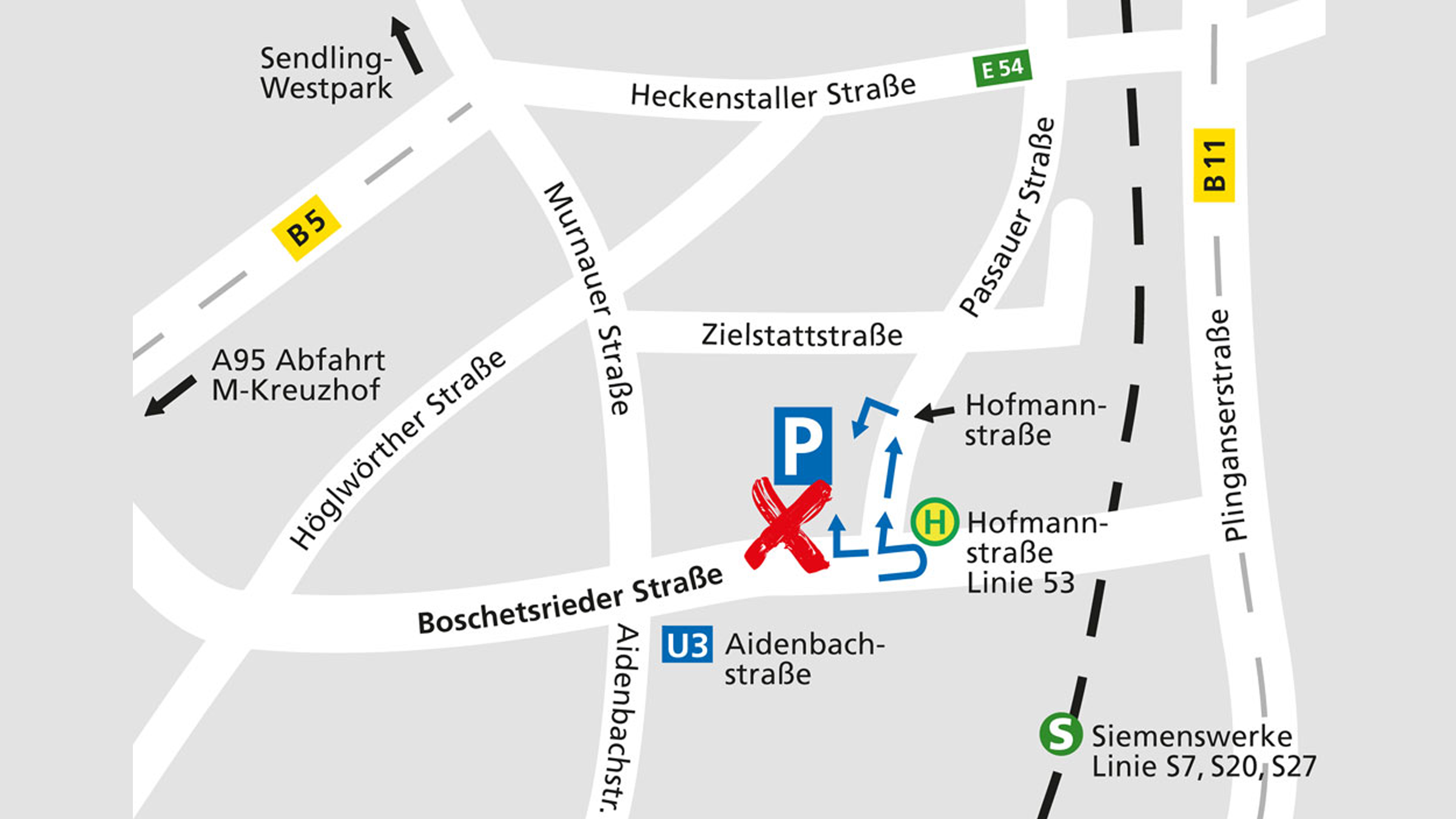 Lageplan des Alnatura Super Natur Marktes in München