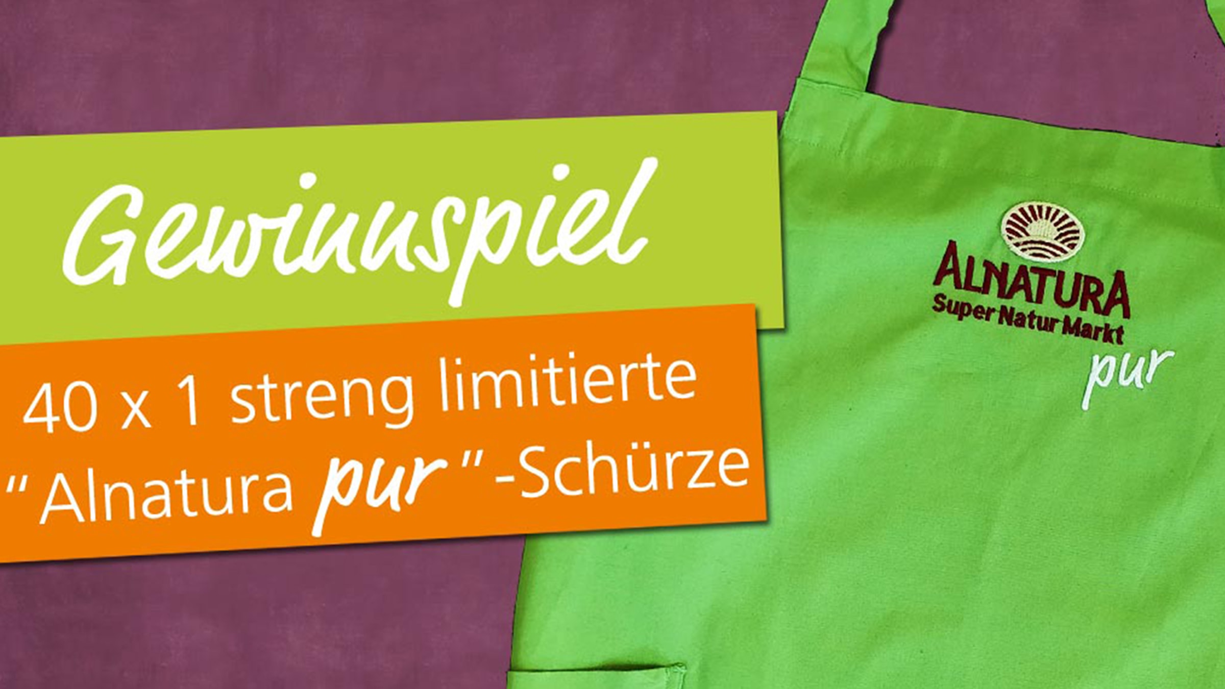 Schürze mit Bestickung "Alnatura PUR"