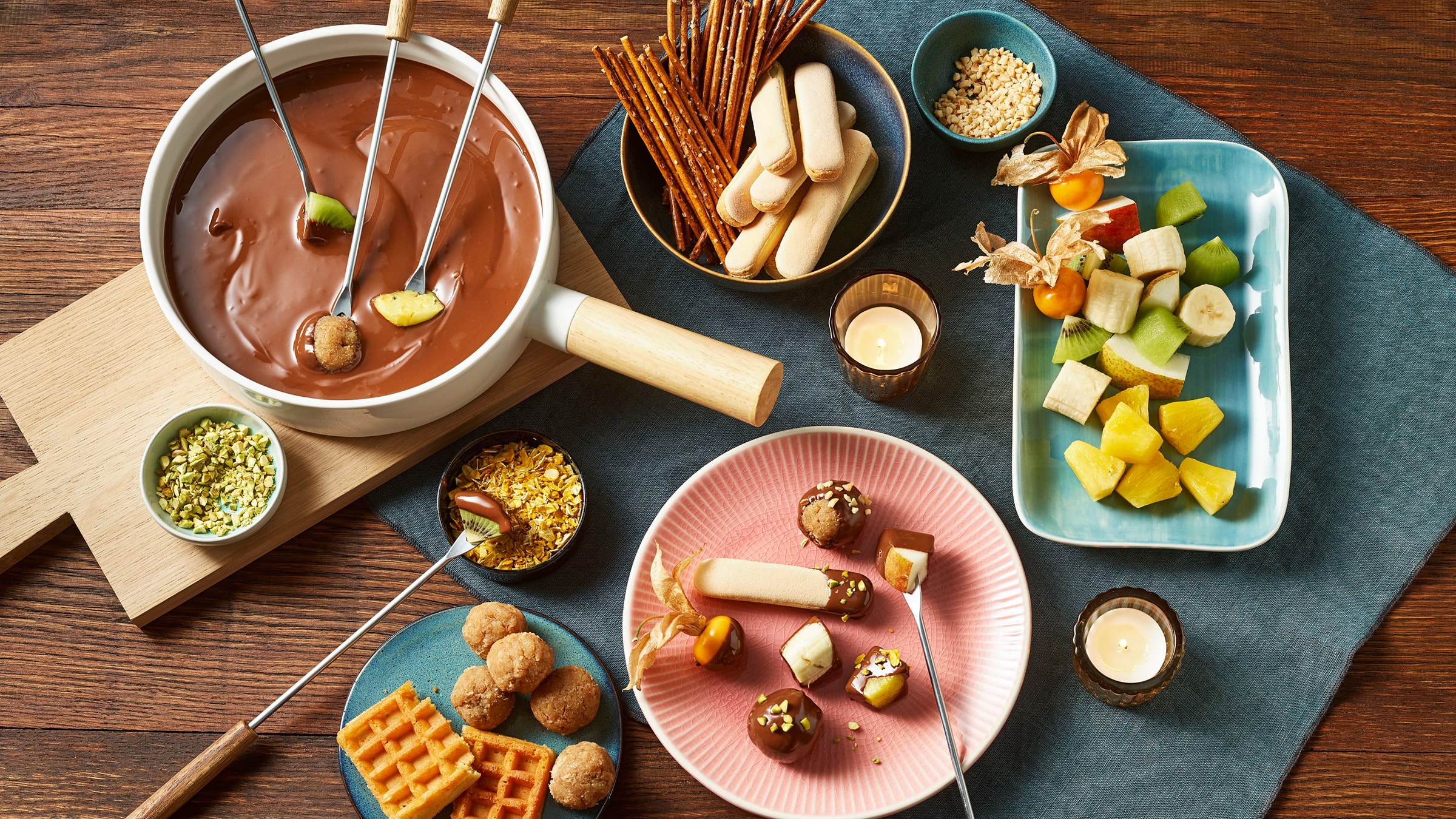 Alnatura Rezept für Fondue mit Schokolade