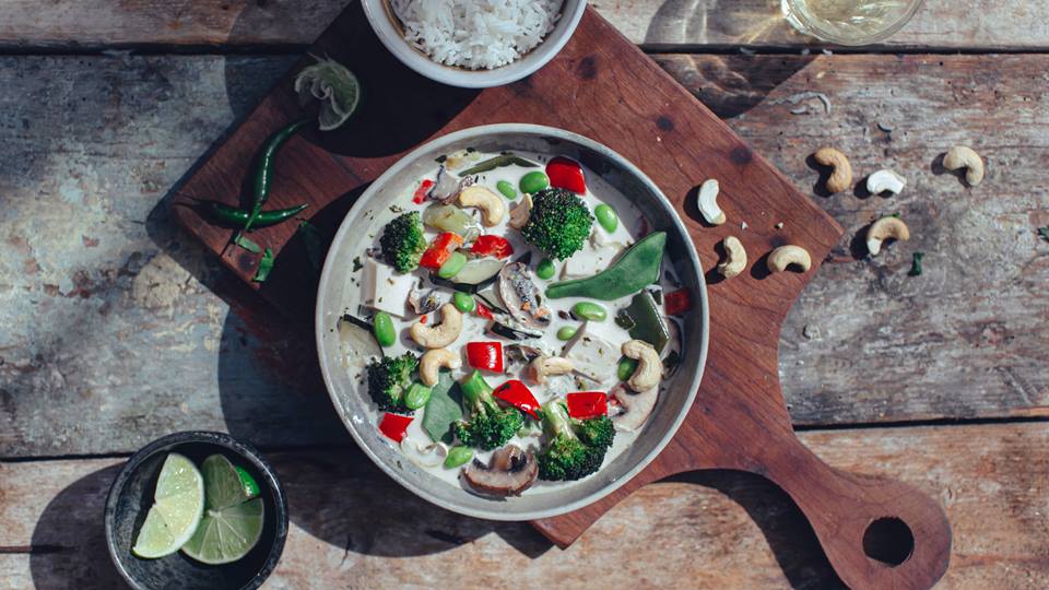Grünes Thai-Curry mit Tofu