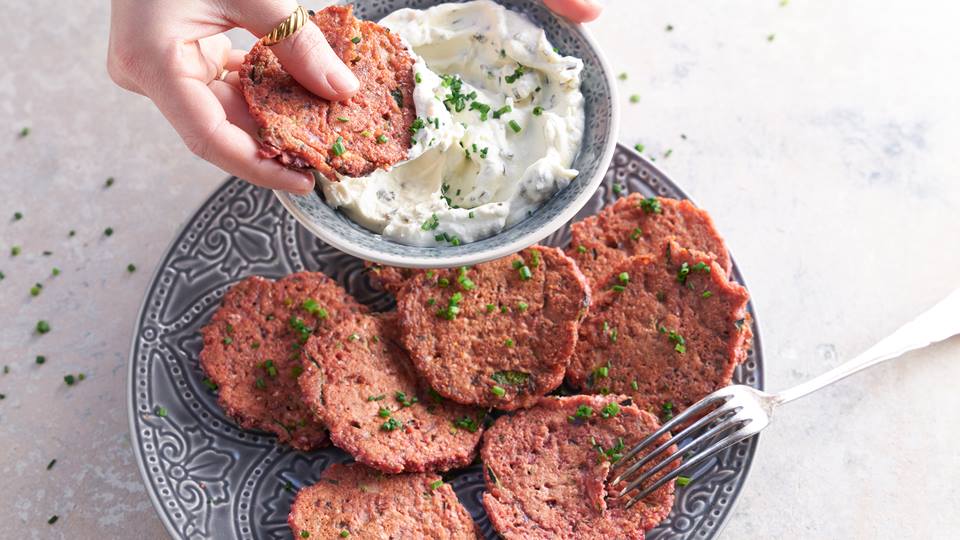 Pinke Falafelpuffer